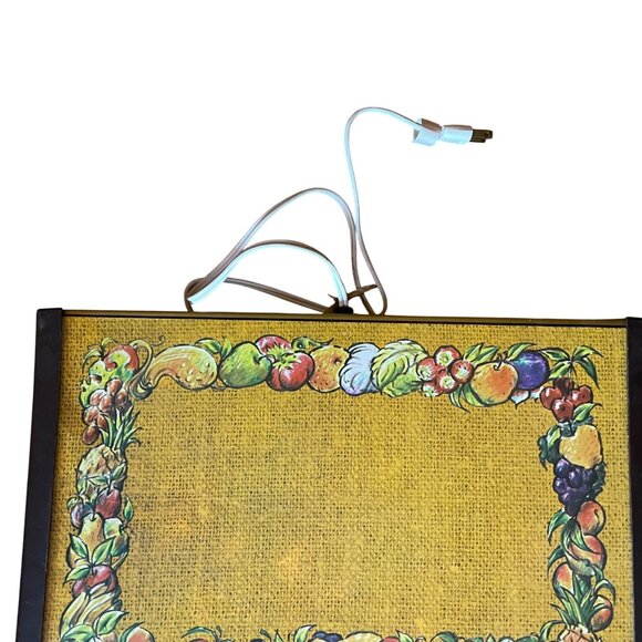 Vintage Electric Food Warmer Tray Hot Plate Fruit Border Design 17" x  11" x 1 1 - Picture 4 of 12